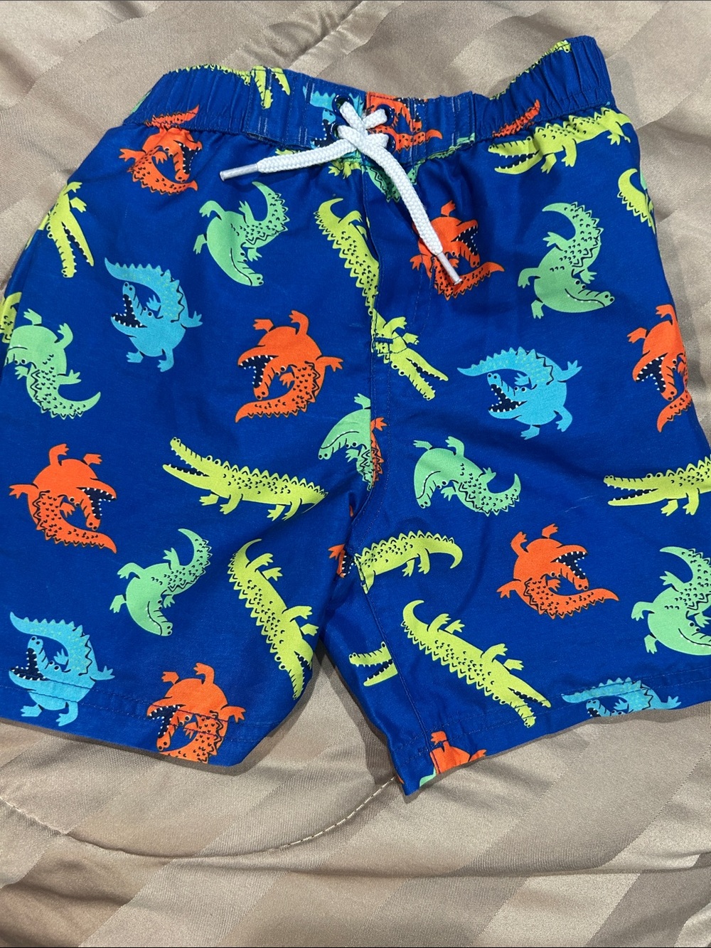 Baby boy Blue Crocodile Print Swim Shorts